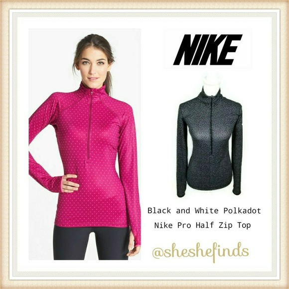 nike pro half zip top
